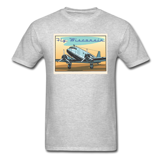 Fly Wisconsin - DC3 - Unisex Classic T-Shirt - heather gray