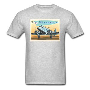 Fly Wisconsin - DC3 - Unisex Classic T-Shirt - heather gray