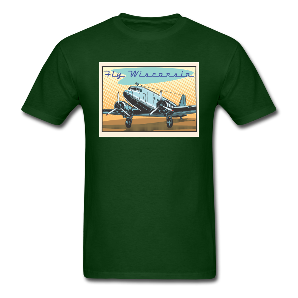 Fly Wisconsin - DC3 - Unisex Classic T-Shirt - forest green