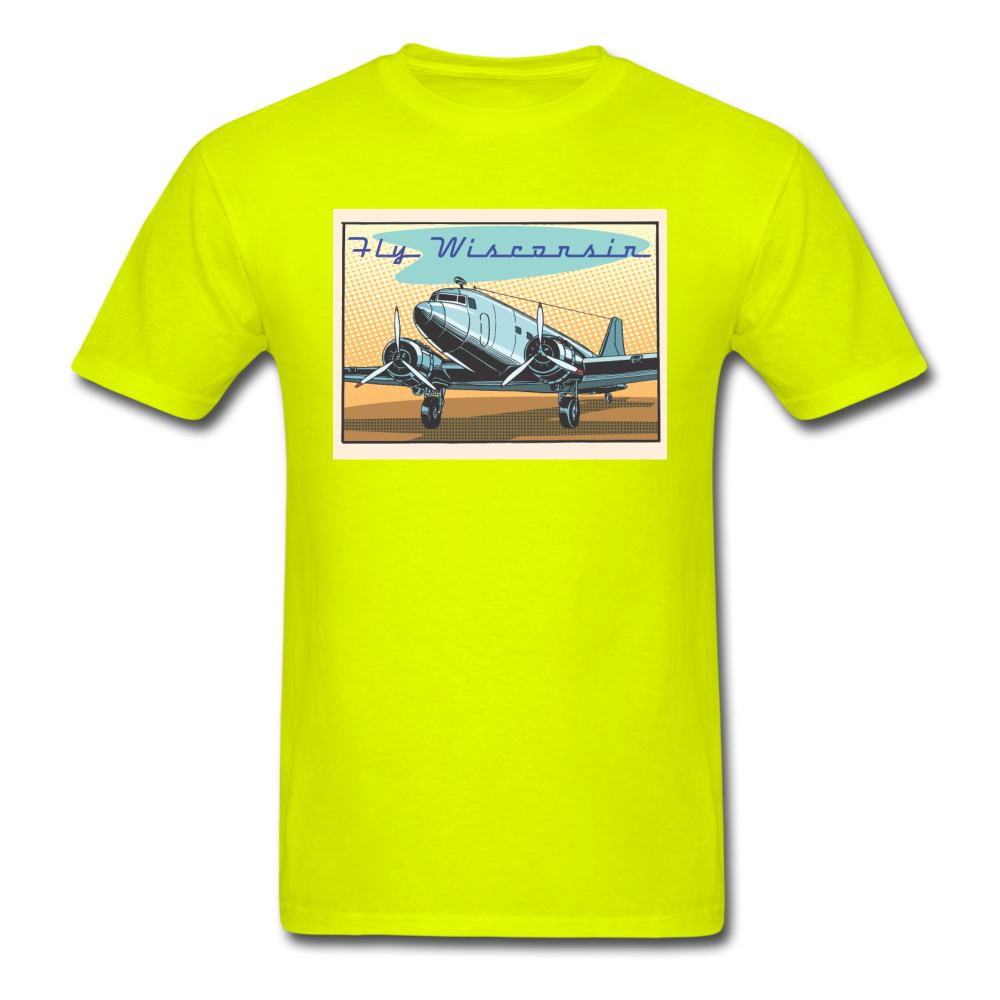 Fly Wisconsin - DC3 - Unisex Classic T-Shirt - safety green