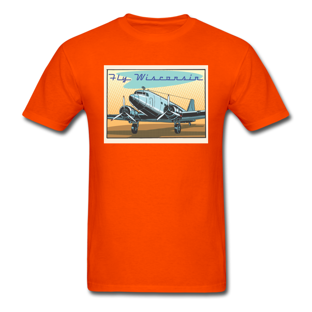 Fly Wisconsin - DC3 - Unisex Classic T-Shirt - orange