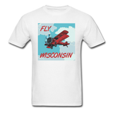 Fly Wisconsin - Biplane - Unisex Classic T-Shirt - white