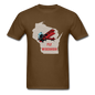 Fly Wisconsin - State - Unisex Classic T-Shirt - brown