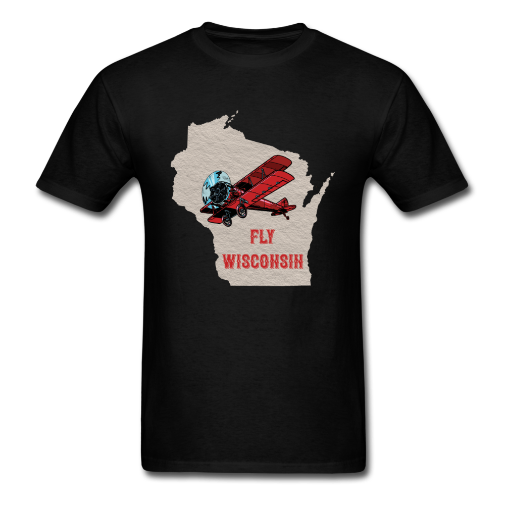 Fly Wisconsin - State - Unisex Classic T-Shirt - black