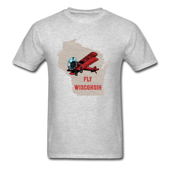 Fly Wisconsin - State - Unisex Classic T-Shirt - heather gray