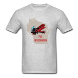 Fly Wisconsin - State - Unisex Classic T-Shirt - heather gray