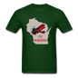 Fly Wisconsin - State - Unisex Classic T-Shirt - forest green