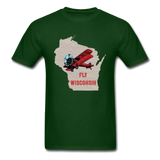 Fly Wisconsin - State - Unisex Classic T-Shirt - forest green