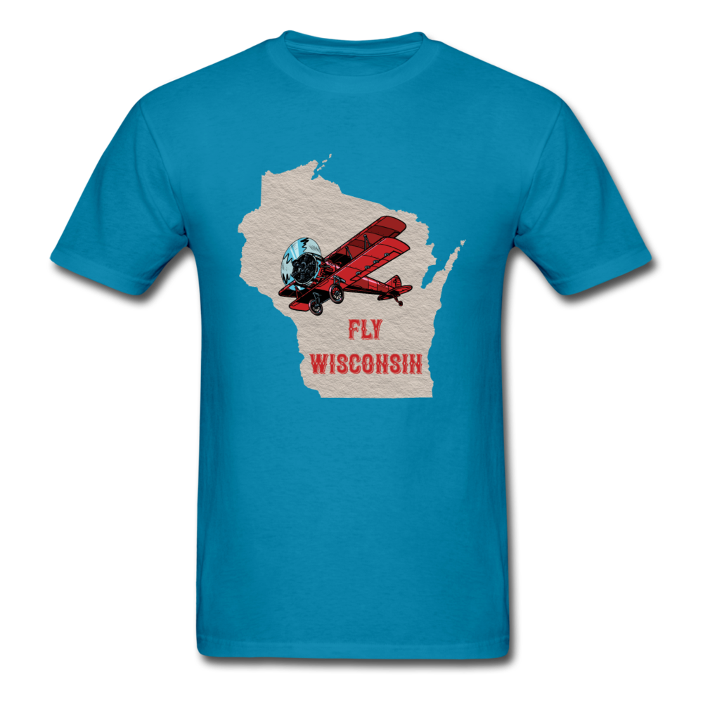 Fly Wisconsin - State - Unisex Classic T-Shirt - turquoise