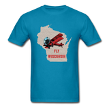 Fly Wisconsin - State - Unisex Classic T-Shirt - turquoise