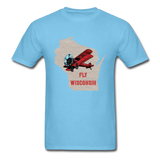 Fly Wisconsin - State - Unisex Classic T-Shirt - aquatic blue