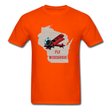 Fly Wisconsin - State - Unisex Classic T-Shirt - orange