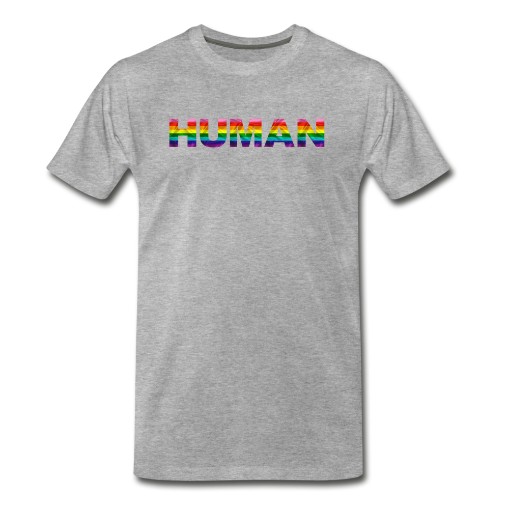 Human - Rainbow - Men's Premium T-Shirt - heather gray