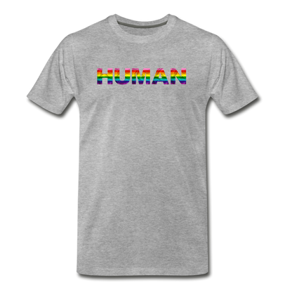 Human - Rainbow - Men's Premium T-Shirt - heather gray