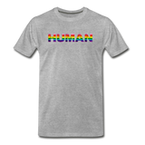 Human - Rainbow - Men's Premium T-Shirt - heather gray