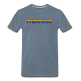 Human - Rainbow - Men's Premium T-Shirt - steel blue