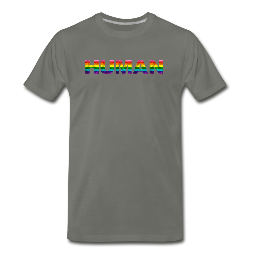 Human - Rainbow - Men's Premium T-Shirt - asphalt gray