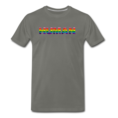 Human - Rainbow - Men's Premium T-Shirt - asphalt gray