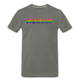 Human - Rainbow - Men's Premium T-Shirt - asphalt gray