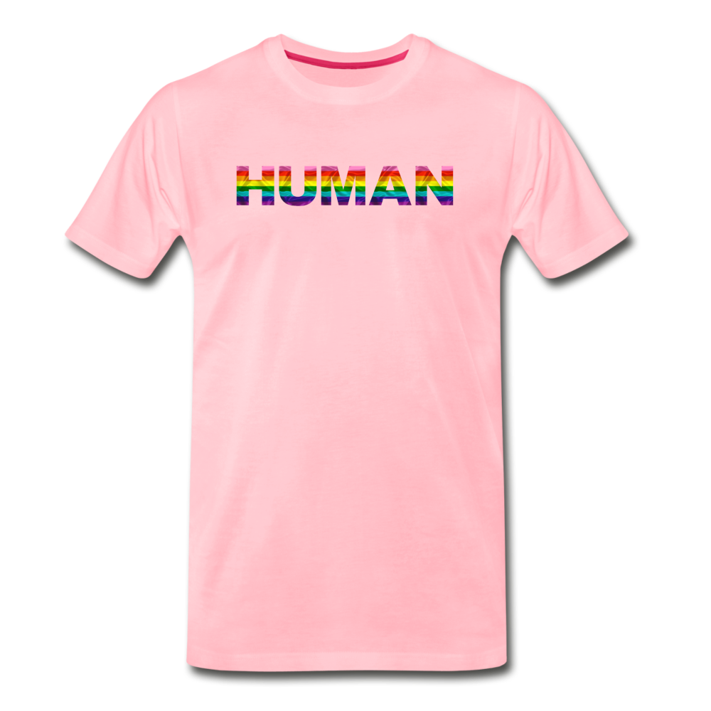 Human - Rainbow - Men's Premium T-Shirt - pink