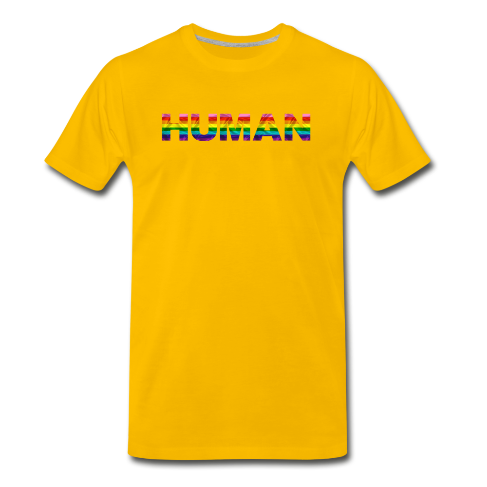 Human - Rainbow - Men's Premium T-Shirt - sun yellow