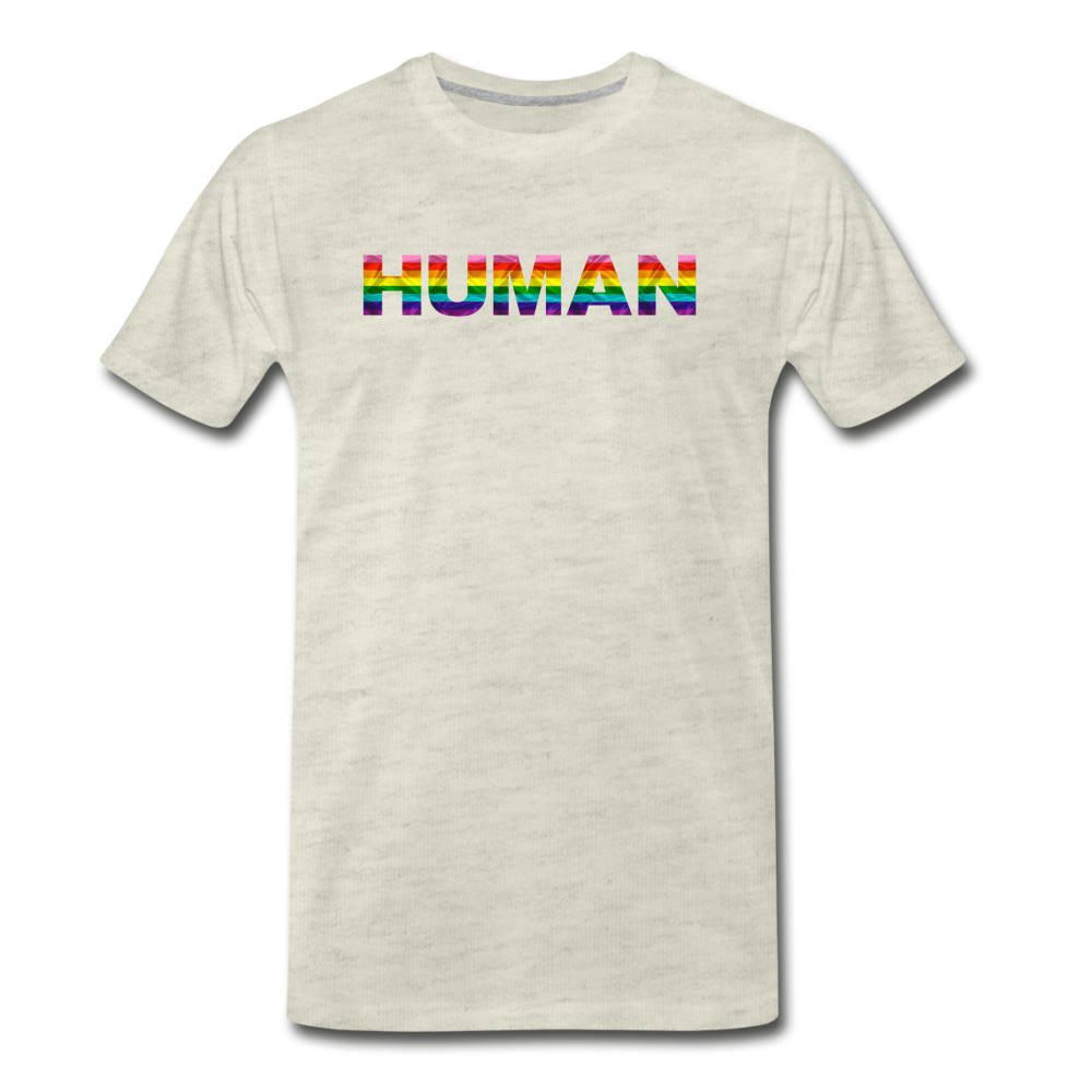 Human - Rainbow - Men's Premium T-Shirt - heather oatmeal