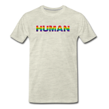 Human - Rainbow - Men's Premium T-Shirt - heather oatmeal