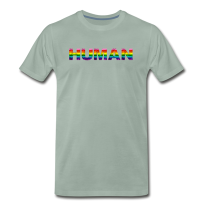 Human - Rainbow - Men's Premium T-Shirt - steel green