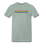 Human - Rainbow - Men's Premium T-Shirt - steel green