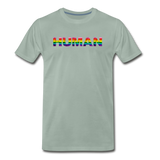 Human - Rainbow - Men's Premium T-Shirt - steel green