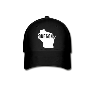 Oregon Wisconsin - State - White - Baseball Cap - black