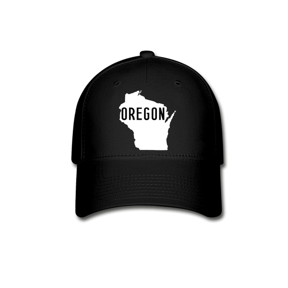 Oregon Wisconsin - State - White - Baseball Cap - black