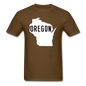 Oregon Wisconsin - State - White - Unisex Classic T-Shirt - brown