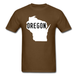 Oregon Wisconsin - State - White - Unisex Classic T-Shirt - brown