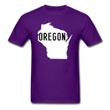 Oregon Wisconsin - State - White - Unisex Classic T-Shirt - purple