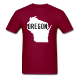 Oregon Wisconsin - State - White - Unisex Classic T-Shirt - burgundy