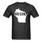 Oregon Wisconsin - State - White - Unisex Classic T-Shirt - heather black