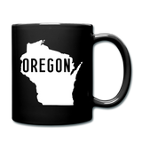 Oregon Wisconsin - State - White - Full Color Mug - black