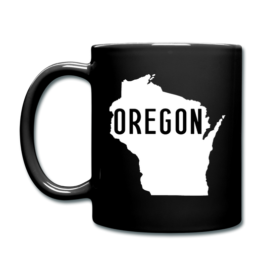 Oregon Wisconsin - State - White - Full Color Mug - black