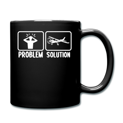 Problem - Solution - Flying - White - Full Color Mug - black