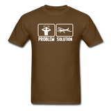 Problem - Solution - Flying - White - Unisex Classic T-Shirt - brown
