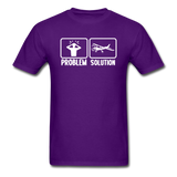Problem - Solution - Flying - White - Unisex Classic T-Shirt - purple