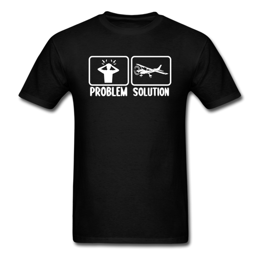 Problem - Solution - Flying - White - Unisex Classic T-Shirt - black