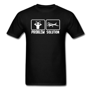 Problem - Solution - Flying - White - Unisex Classic T-Shirt - black