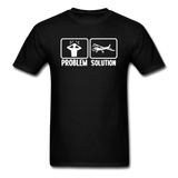 Problem - Solution - Flying - White - Unisex Classic T-Shirt - black