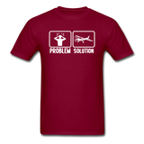 Problem - Solution - Flying - White - Unisex Classic T-Shirt - burgundy