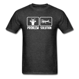 Problem - Solution - Flying - White - Unisex Classic T-Shirt - heather black