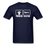 Problem - Solution - Flying - White - Unisex Classic T-Shirt - navy