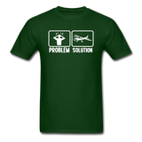 Problem - Solution - Flying - White - Unisex Classic T-Shirt - forest green