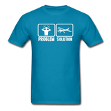 Problem - Solution - Flying - White - Unisex Classic T-Shirt - turquoise